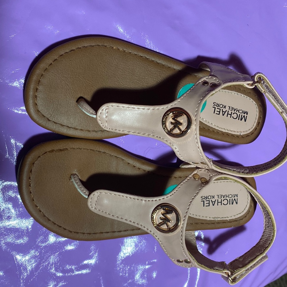 Cream Pink Size 12 (Toddler Girl)  Micheal Kors Sandals.